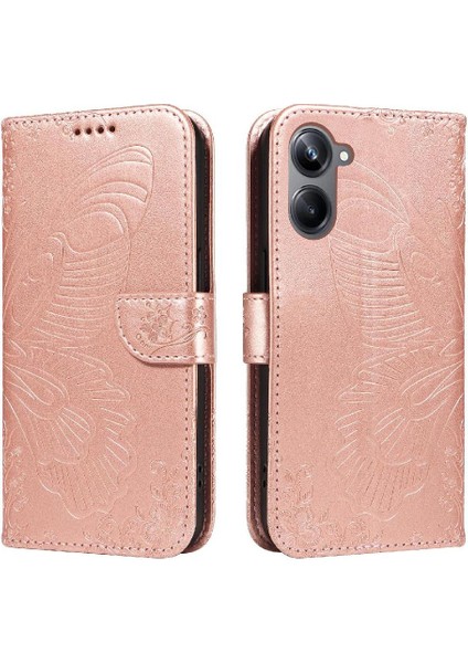 Kredi Kartı Yuvası ile Reamle 10 Pro 5g Kabartmalı Kelebek Için Flip Case (Yurt Dışından)