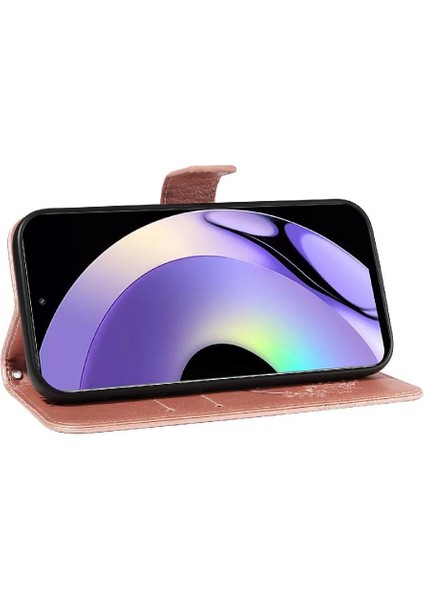Kredi Kartı Yuvası ile Reamle 10 Pro 5g Kabartmalı Kelebek Için Flip Case (Yurt Dışından)