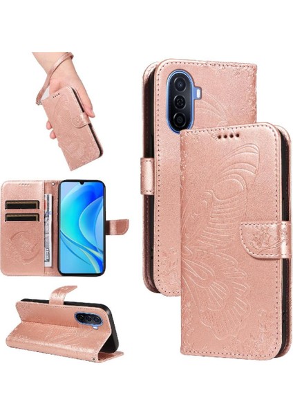 Onur Oyun Için Flip Case Kredi Kartı Yuvası El ile 50 Kabartmalı Kelebek (Yurt Dışından)