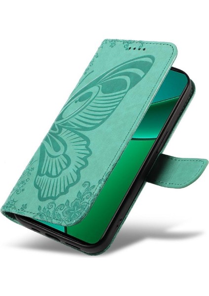 Kredi Kartı Yuvası ile Realme 12 Artı Kabartmalı Kelebek Için Flip Case Yüksek (Yurt Dışından)