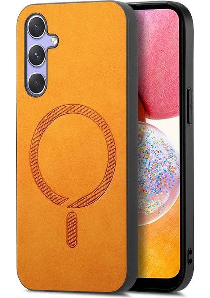 Samsung Galaxy A14 Ince Kablosuz Şarj Magsafe Araba Mounts Için Flip Case (Yurt Dışından)