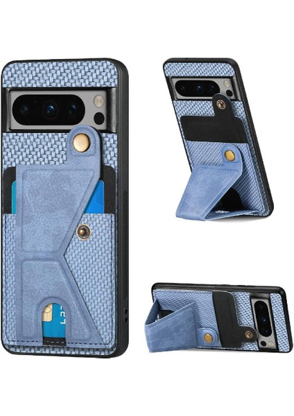Google Pixel 8 Pro Manyetik Tasarım Kart Sahibi Braketi Standı Için Kılıf (Yurt Dışından)