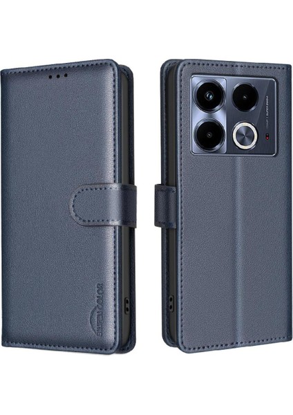 Infinix Not 40 4g Rfıd Engelleme Kart Tutucu Kickstand Pu Için Flip Case (Yurt Dışından)