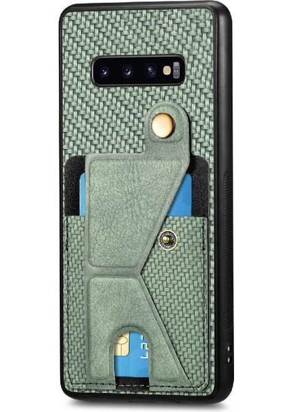 Samsung Galaxy S10 Manyetik Tasarım Standı Fonksiyonu Kart Sahibi Için Kılıf (Yurt Dışından) modelleri