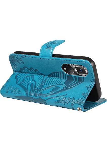 Kredi Kartı Yuvası Kabartmalı Kelebek El ile Onur 50 5g Için Flip Case (Yurt Dışından) modelleri