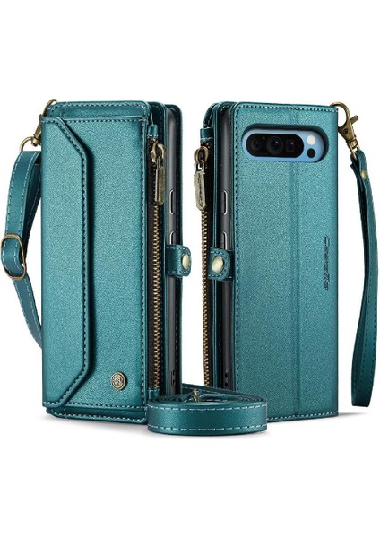 Google Piksel 9 Pro Xl Için Crossbody Durumda Rfıd Engelleme Durumda Cüzdan Fermuar (Yurt Dışından)