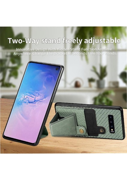 Samsung Galaxy S10 Manyetik Tasarım Standı Fonksiyonu Kart Sahibi Için Kılıf (Yurt Dışından) fırsatları