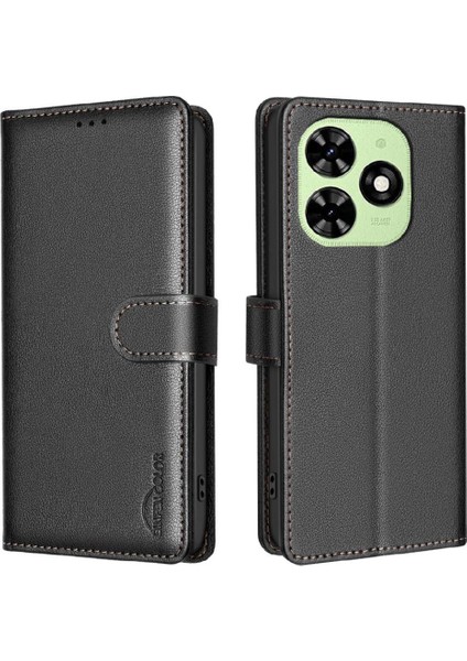 Tecno Spark Için Flip Case Go 2024 Kart Tutucu Kickstand Rfıd Engelleme Pu (Yurt Dışından)