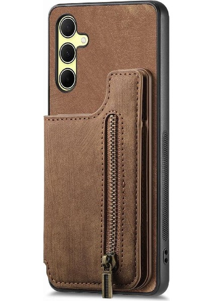 Samsung Galaxy A35 5g Için Kılıf Vintage Fermuar Cüzdan Standı Fonksiyonu Geri (Yurt Dışından) fiyatları