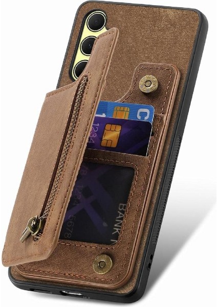 Samsung Galaxy A35 5g Için Kılıf Vintage Fermuar Cüzdan Standı Fonksiyonu Geri (Yurt Dışından) fırsatları