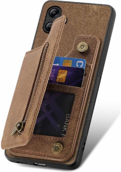 Samsung Galaxy A04E Için Kılıf Katlanabilir Arka Kapak Vintage Fermuar Cüzdan (Yurt Dışından) fiyatları