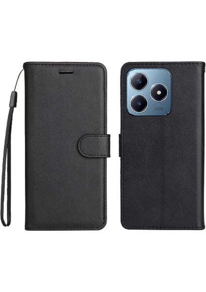 Realme C61 Iş Cüzdan Telefon Kılıfı Için Flip Case Klasik Düz Renk (Yurt Dışından)