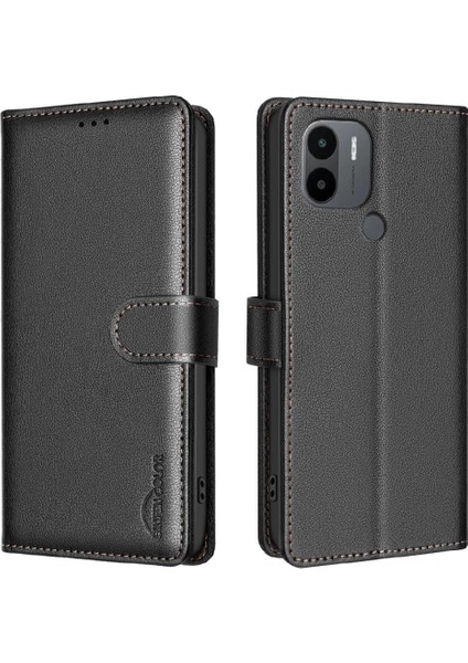 Xiaomi Redmi A1 Artı Rfıd Engelleme Manyetik Kart Tutucu Pu Için Flip Case (Yurt Dışından)