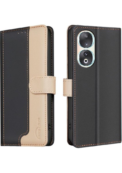 Onur Için Flip Case 90 5g Flip Folio Kickstand Kart Yuvaları Tutucu Rfıd Tpu (Yurt Dışından)