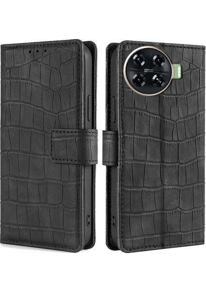 Tecno Spark 20 Pro Plus Timsah Dokulu Pu Deri Koruyucu Kapak (Yurt Dışından)