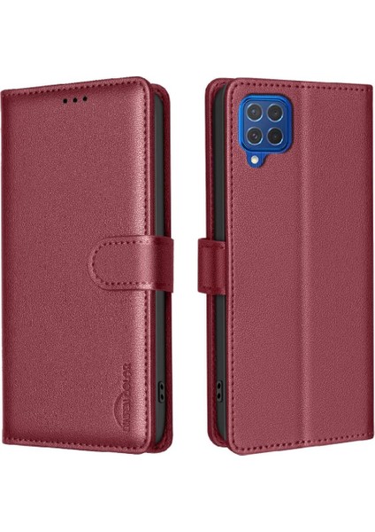 Samsung Galaxy A22 4g Manyetik Kart Tutucu Kickstand Cüzdan Için Flip Case (Yurt Dışından)