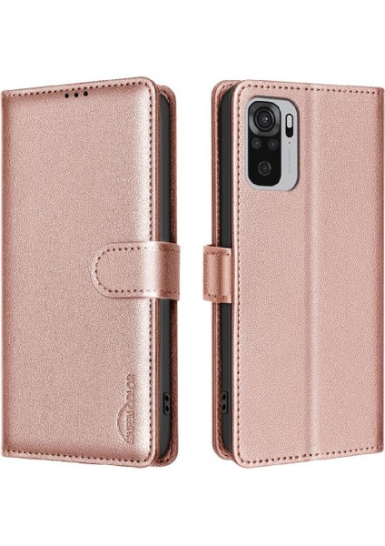 Xiaomi Redmi Not 10 Için Flip Case 4g Pu Deri Kart Tutucu Kickstand (Yurt Dışından)