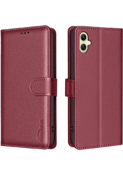 Samsung Galaxy A05 Cüzdan Pu Deri Kart Tutucu Kickstand Için Flip Case (Yurt Dışından)