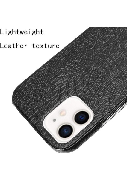 IPhone 12 Mini Uyumluluk Klasik Timsah Için Şık Klasik Kılıf (Yurt Dışından)