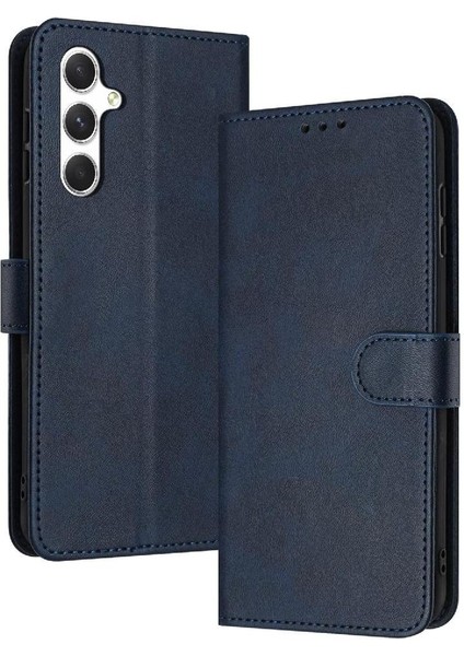 Kart Yuvası Saf Renk ile Samsung Galaxy M54 Pu Deri Için Flip Case (Yurt Dışından)