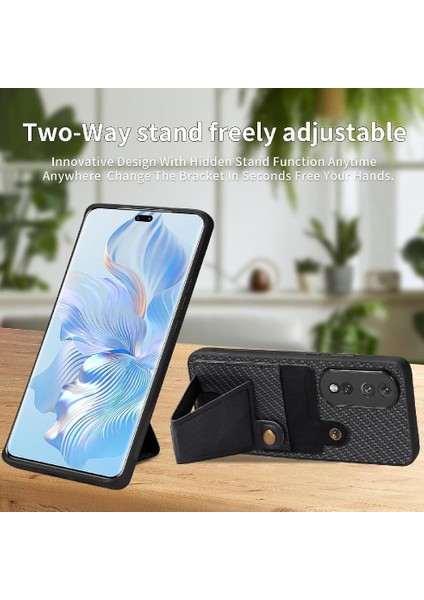 Onur Için Kılıf 80 Pro Standı Fonksiyonu Cardholder Braketi Manyetik Tasarım (Yurt Dışından)