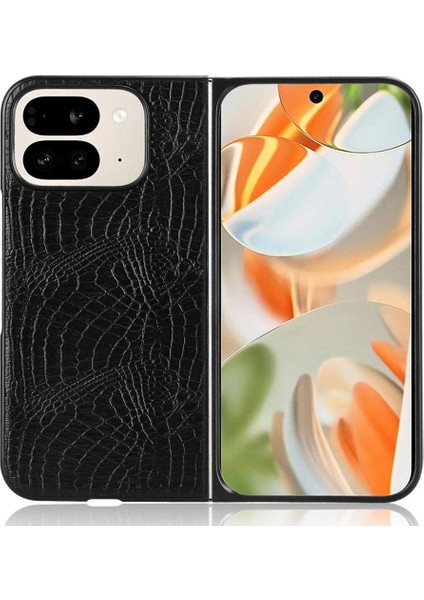 Google Piksel 9 Pro Fold Klasik Timsah Moda Için Şık Klasik Kılıf (Yurt Dışından)