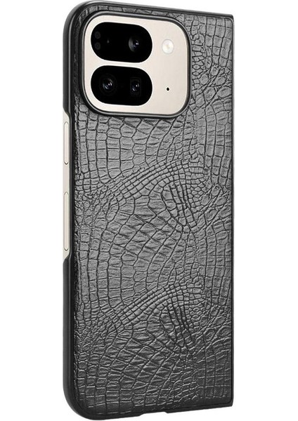 Google Piksel 9 Pro Fold Klasik Timsah Moda Için Şık Klasik Kılıf (Yurt Dışından)