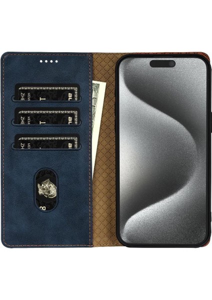 IPhone 15 Için Flip Case Pro Max Manyetik Kapatma Çift Katmanlı Koruma (Yurt Dışından)