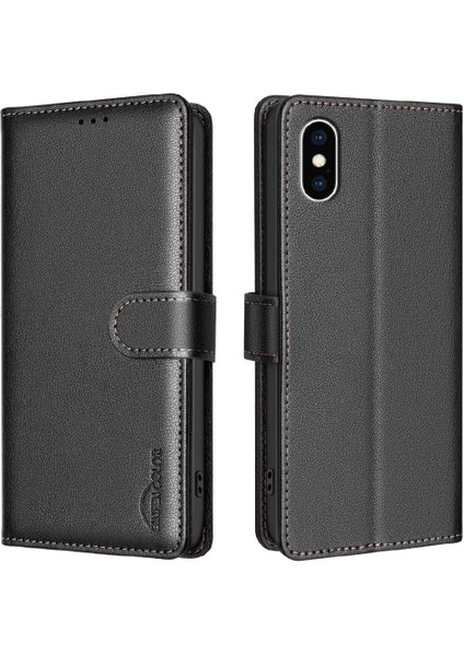 IPhone Xs Max Cüzdan Manyetik Kart Tutucu Kickstand Rfıd Pu Için Flip Case (Yurt Dışından) indirimleri