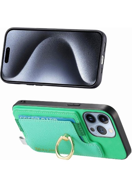 IPhone 15 Için Kılıf Pro Max Magsafe Uyumlu Cüzdan Yüzük Standı Tutucu (Yurt Dışından)