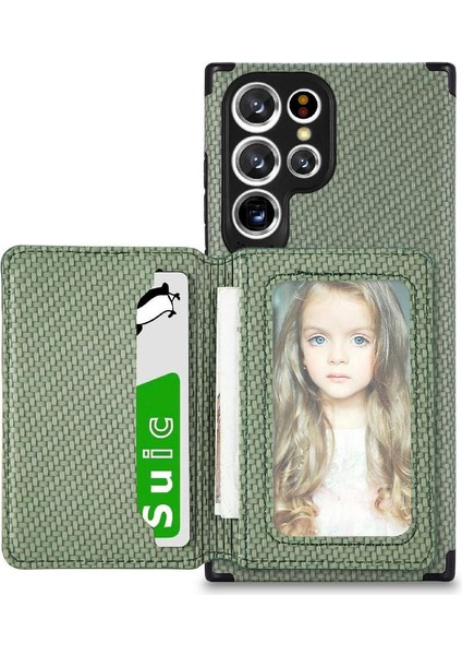 Samsung Galaxy S22 Ultra Manyetik Kart Tutucu Komple Kamera Için Kılıf (Yurt Dışından)