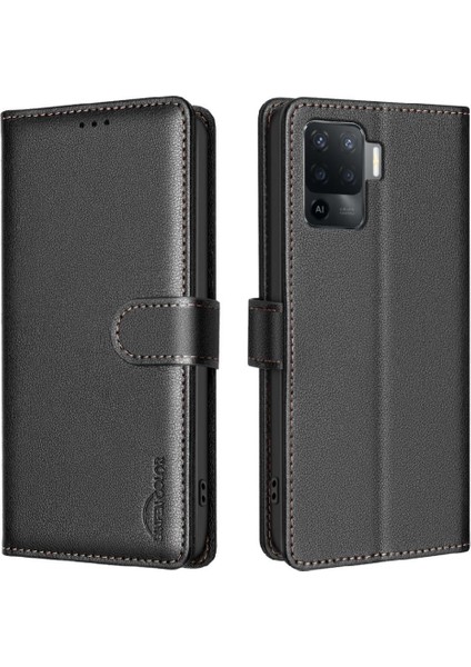 MY Boutique1 Oppo A94 4g Için Flip Case Pu Deri Cüzdan Manyetik Kart Tutucu Kickstand (Yurt Dışından)