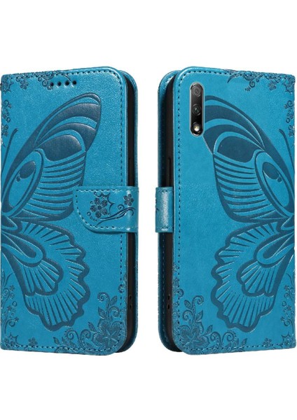 MY Boutique1 Onur X30 Kabartmalı Kelebek Ayrılabilir El Kayışı ile Yüksek Flip Case (Yurt Dışından)