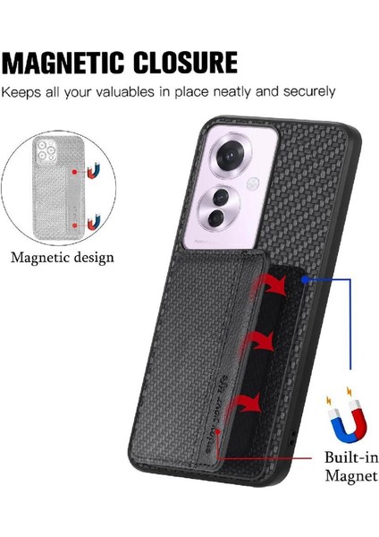 Oppo Için Kılıf Oppo 11F 5g Komple Kamera Güvenlik Manyetik Kart Tutucu Rfıd (Yurt Dışından) fırsatları
