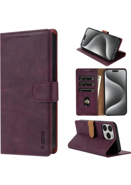 IPhone 15 Için Flip Case Pro Max Manyetik Kapatma Çift Katmanlı Koruma (Yurt Dışından)