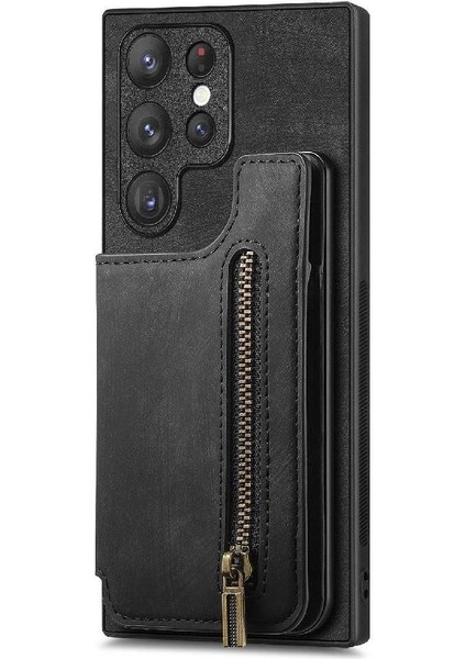 Samsung Galaxy S23 Ultra Standı Fonksiyonu Vintage Fermuar Cüzdan (Yurt Dışından) fırsatları