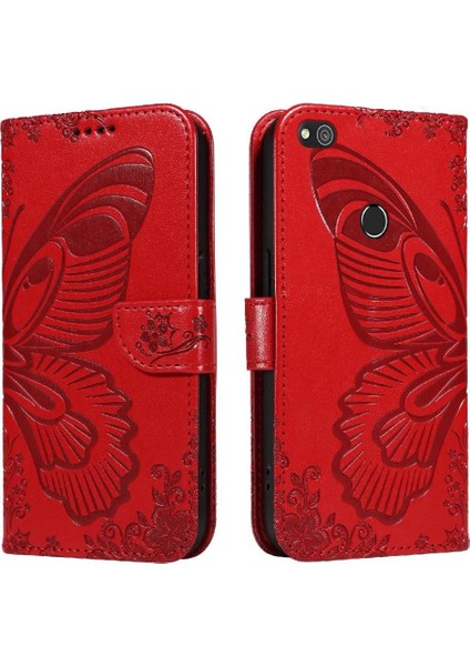 Kredi Kartı Yuvası ile Huawei P8 Lite Için Flip Case Yüksek Kalite Deri (Yurt Dışından)