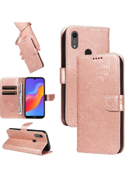 Onur 8A Kabartmalı Kelebek Yüksek Kaliteli Deri Ayrılabilir Için Flip Case (Yurt Dışından)