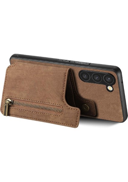 Samsung Galaxy S23 Vintage Fermuar Cüzdan Için Kılıf Katlanabilir Arka Kapak (Yurt Dışından) modelleri
