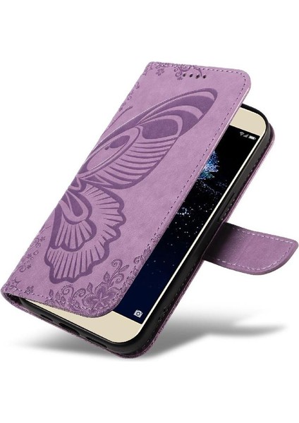 Huawei P10 Lite Için Flip Case Kabartmalı Kelebek ile Yüksek Kaliteli Deri (Yurt Dışından) indirimleri