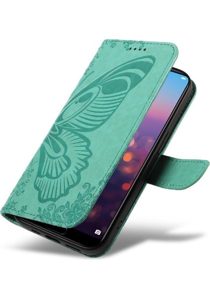 Kredi Kartı Yuvası ile Huawei P20 Pro Için Flip Case Kabartmalı Kelebek El (Yurt Dışından) indirimleri