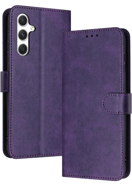 Toka Pu Deri ile Samsung Galaxy A35 5g Kickstand Için Flip Case (Yurt Dışından)