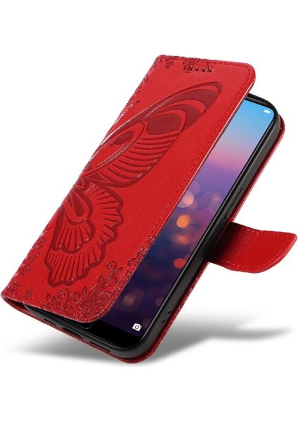 Kredi Kartı Yuvası ile Huawei P20 Pro Için Flip Case Kabartmalı Kelebek El (Yurt Dışından) indirimleri