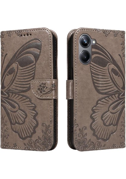 Kredi Kartı Yuvası ile Reamle 10 Pro 5g Kabartmalı Kelebek Için Flip Case (Yurt Dışından)