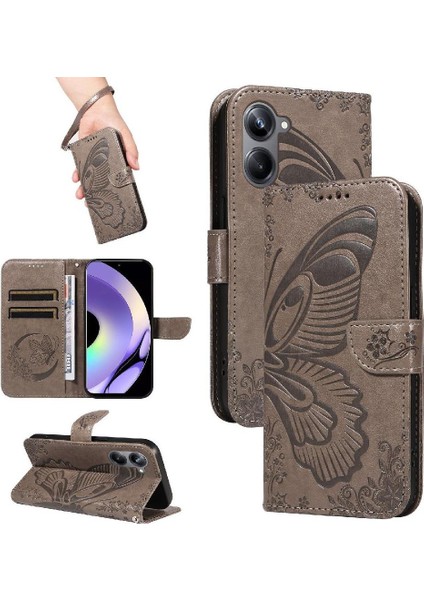 Kredi Kartı Yuvası ile Reamle 10 Pro 5g Kabartmalı Kelebek Için Flip Case (Yurt Dışından)