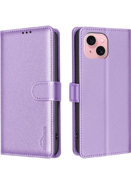 IPhone 14 Için Flip Case Pu Deri Cüzdan Kart Tutucu Kickstand Manyetik (Yurt Dışından)