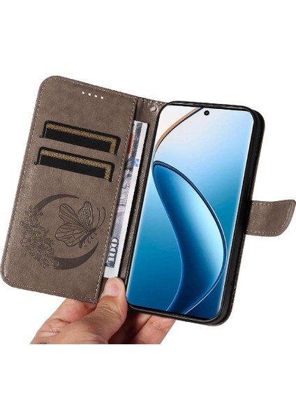Realme 12 Pro Artı 5g Için Flip Case Kabartmalı Kelebek ile Yüksek Kalite (Yurt Dışından)