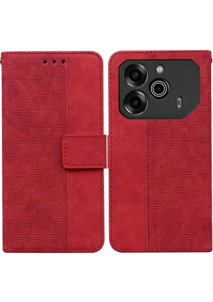 Tecno Pova 6 Pro 5g Için Flip Case Cüzdan Kapak Premium Pu Deri Kabartmalı (Yurt Dışından)