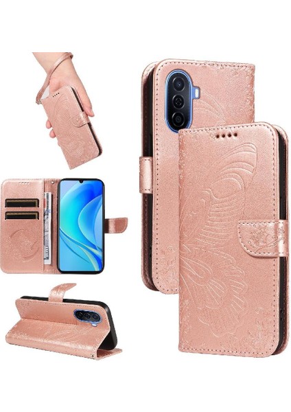 Kredi Kartı Yuvası ile Huawei Nova Y70 Artı Flip Case Yüksek Kalite El (Yurt Dışından)