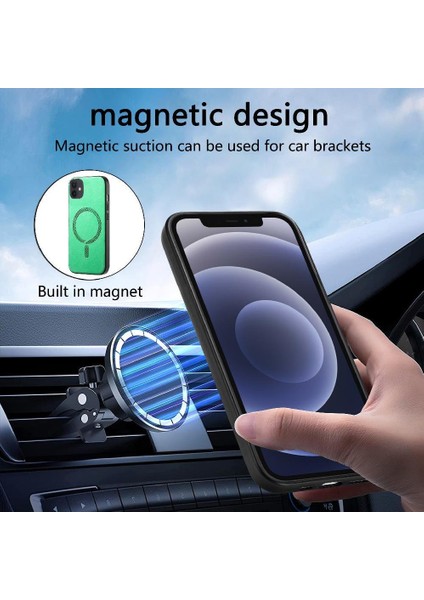 IPhone 12 Için Flip Case Ince Kablosuz Şarj Hafif Magsafe Araba (Yurt Dışından)